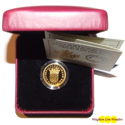 2020 $10 Gold Proof Coin - RELICS OF NEW FRANCE LOUIS XIV 15 SOL